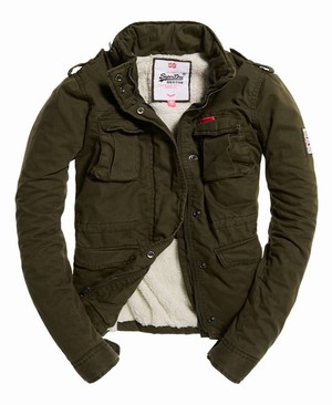 Superdry Winter Rookie Military Női Kabát Sötét Khaki | ZTDEG2894